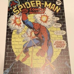 Spiderman Tin Signboard Iron Metal Plate F/S-M501 from japan Rare  Good conditio