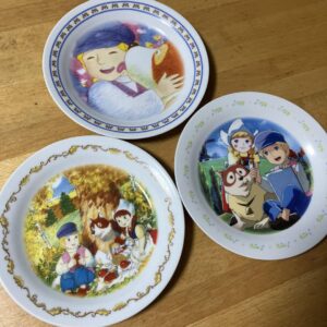 Set Of 3 Flanders Dogs Picture Plates F/S-M501 from japan Rare  Good condition