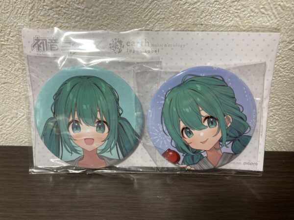 Hatsune Miku Earth Music Ecology Can Badge Set F/S-M501 from japan Rare  Good co