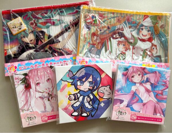 Hatsune Miku Vocaloid Wall Poster Pouch F/S-M501 from japan Rare  Good condition