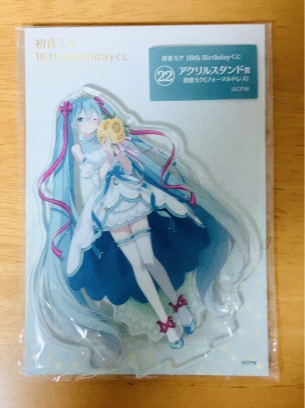 Hatsune Miku 16Th Birthday Lottery Acrylic Stand F/S-M501 from japan Rare  Good