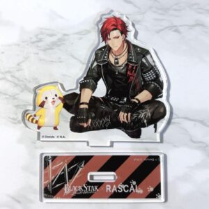 Black Star Obsidian Acrylic Stand Rascal F/S-M501 from japan Rare  Good conditio
