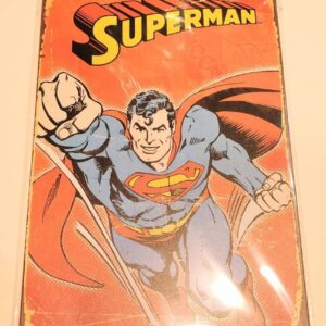 Superman Tin Signboard Iron Plate Metal American Goods F/S-M501 from japan Rare