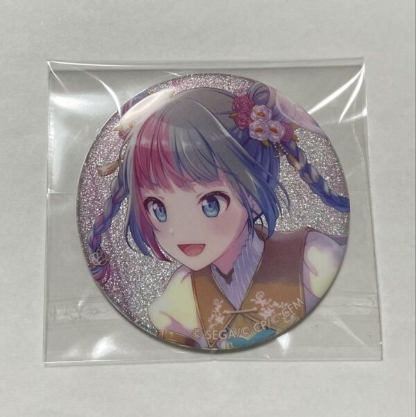 Project Seka Glitter Can Badge Hatsune Miku F/S-M501 from japan Rare  Good condi