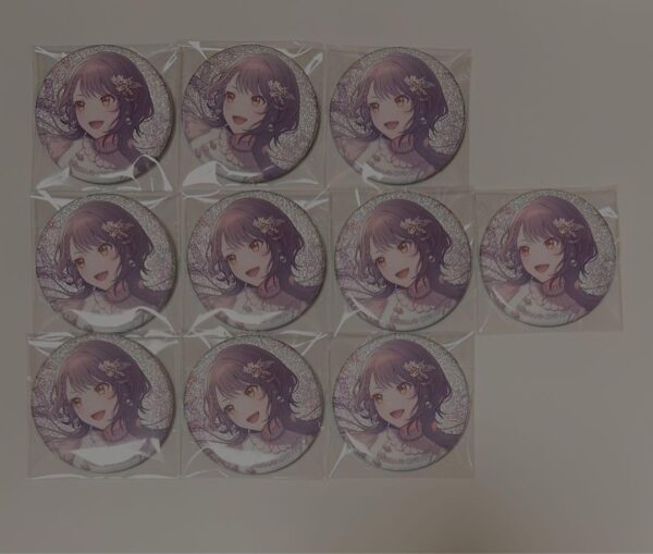 Project Seka Glitter Can Badge 8B Shiraishi Anzu F/S-M501 from japan Rare  Good