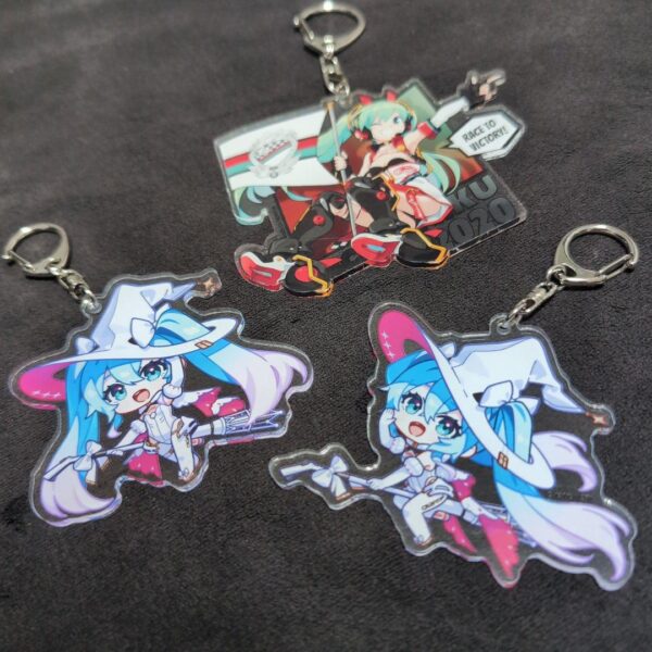 Hatsune Miku Racing Ver.2020 2024 Acrylic Keychain Chokopuni F/S-M501 from japan