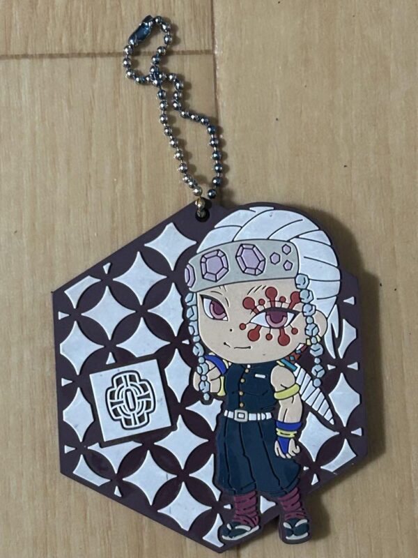 Demon Slayer: Kimetsu No Yaiba Kyun Character Rubber Mascot Keychain Uzui Tengen