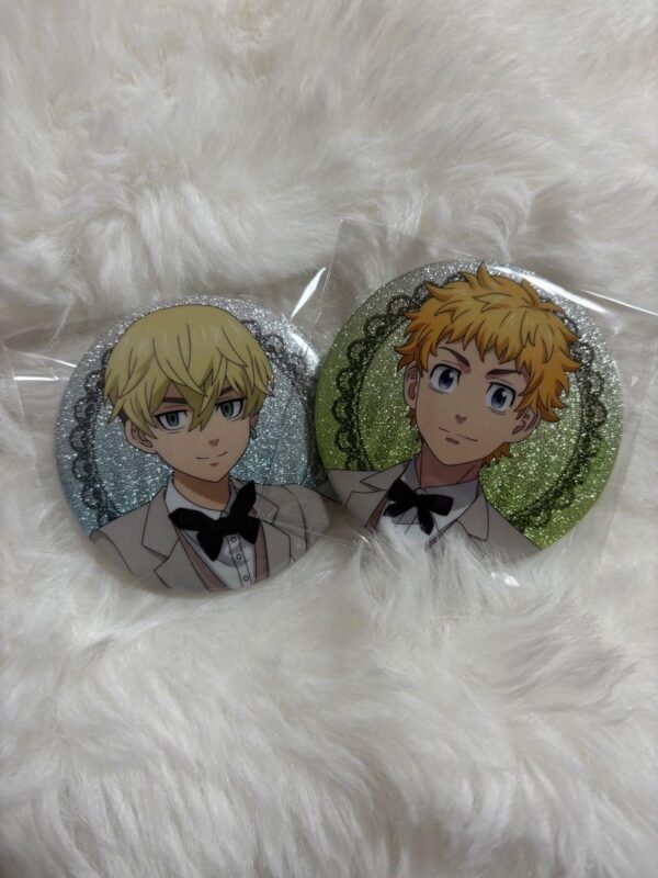 Tokyo Revengers Agf Glitter Can Badge Matsuno Chifuyu Hanagaki Takedo Chugai Min