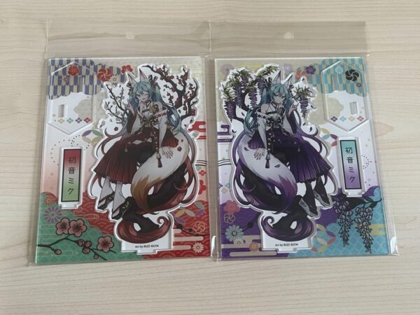 Hatsune Miku Kyomafu 2023 Hyakki Yagyo Fox Illustrated Acrylic Stand L Set Of 2