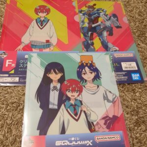 Ichibankuji Mobile Suit Gundam Zeke Axe Prize Clear File Sticker 3 Pieces F/S-M5