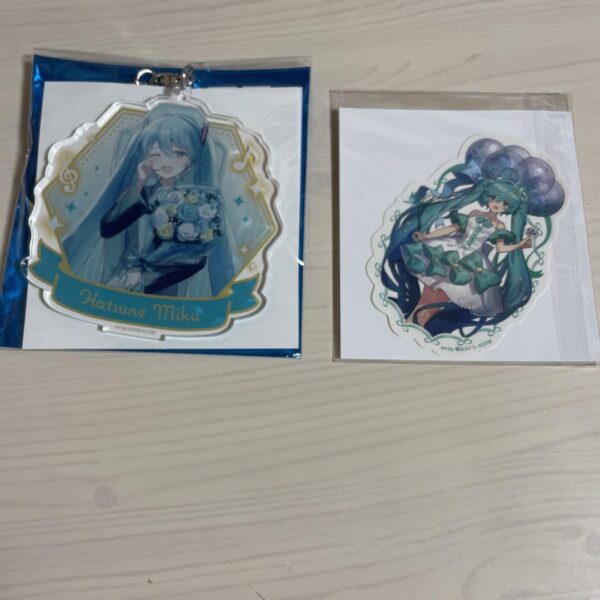 Hatsune Miku 16Th Acrylic Keychain Sticker F/S-M501 from japan Rare  Good condit