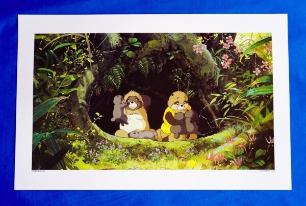 Ghibli Heisei Tanuki Battle Ponpoko Mini Poster Miyazaki Hayao Takahata Isao No