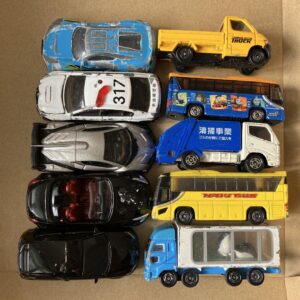 Minicar Set Of 10 Police Cars, Trucks, Buses F/S-M501 from japan Rare  Good cond