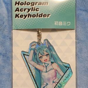 Hatsune Miku Hologram Acrylic Keychain Future Idol Peta F/S-M501 from japan Rare