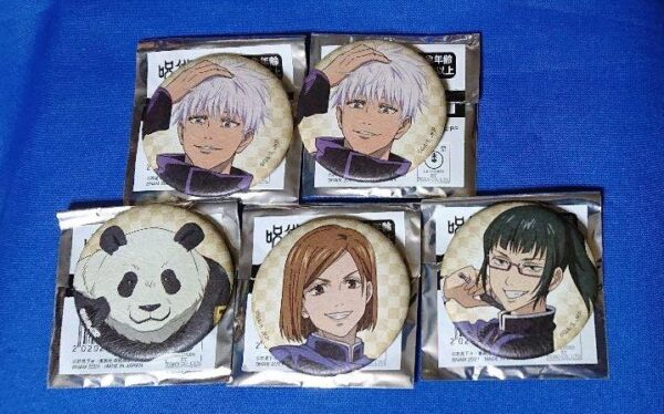 Jujutsu Kaisen Can Badge 5-Piece Set F/S-M501 from japan Rare  Good condition
