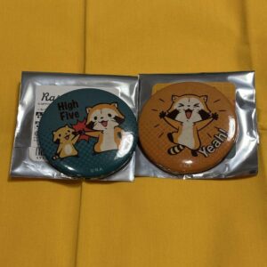 Rascal Can Badge Limited 2 Items F/S-M501 from japan Rare  Good condition