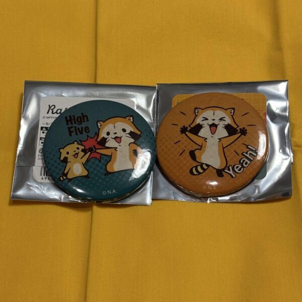 Rascal Can Badge Limited 2 Items F/S-M501 from japan Rare  Good condition