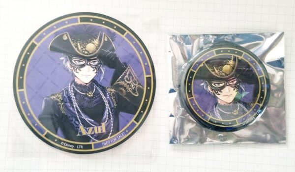 Twisted Wonderland Cafe Oh My Bonus Glomas Coaster Can Badge Azur F/S-M503 from