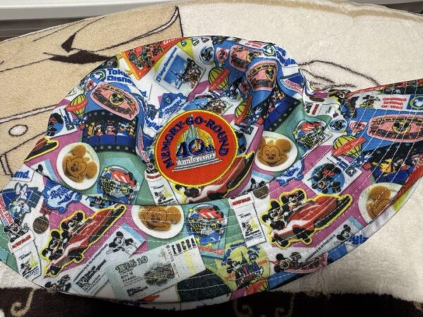 Tokyo Disneyland 40Th Anniversary Bucket Hat F/S-M503 from japan Rare  Good cond