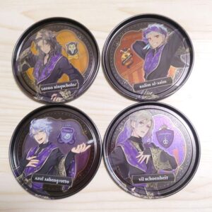 Twisted Wonderland Can Coaster Leona Azur Karim Ville F/S-M503 from japan Rare