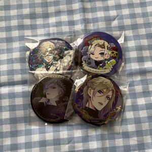 Twisted Wonderland Vil Schoenheit Can Badge 4-Piece Set F/S-M503 from japan Rare