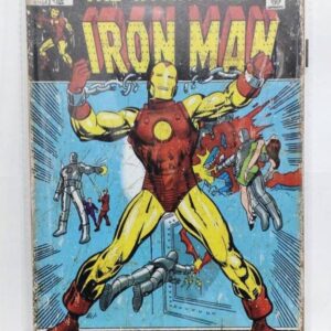 Iron Man American Comiket Tin Signboard Plate Metal F/S-M501 from japan Rare  Go