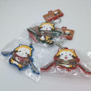 Rascal Attack On Titan Rubber Keychain Set Of 3 F/S-M501 from japan Rare  Good c