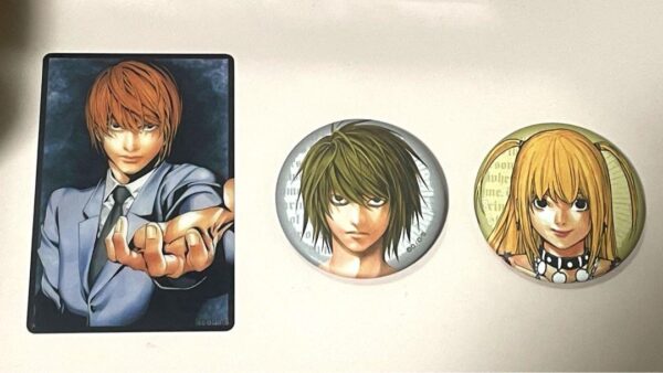 Death Note Exhibition Pop-Up L Yami Sand Moon Can Badge Illustration Card F/S-M5