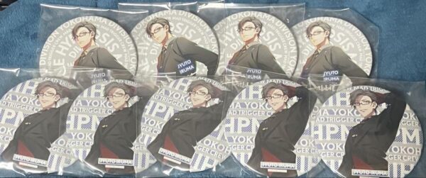 Hypnosis Microphone Iruma Gun Badge Hyped-Up 01 02 F/S-M501 from japan Rare  Goo