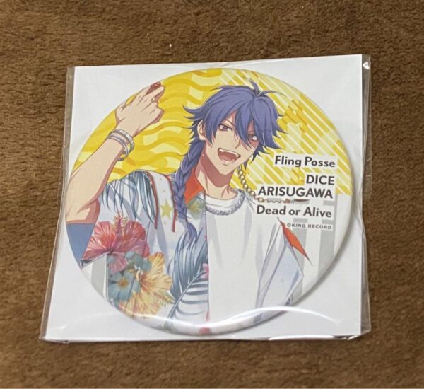 Hypnotic Flingposse Arisugawa Teito Can Badge F/S-M501 from japan Rare  Good con
