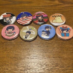 Soraru Family Mart Can Badge Set Of 8 F/S-M501 from japan Rare  Good condition