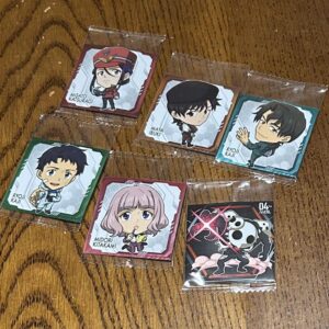 Evangelion Wafer Seal Set Of 6 F/S-M501 from japan Rare  Good condition