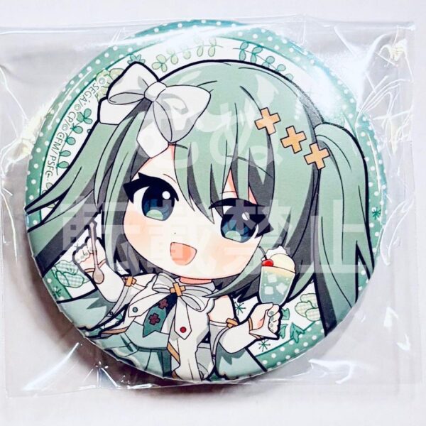 Project Sekai Tower Records Cafe Mini Character Can Badge Miku F/S-M501 from jap