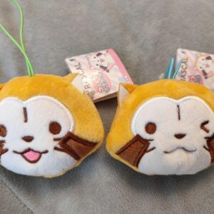 Set Of 2 Tags Rascal Plush Toy F/S-M501 from japan Rare  Good condition