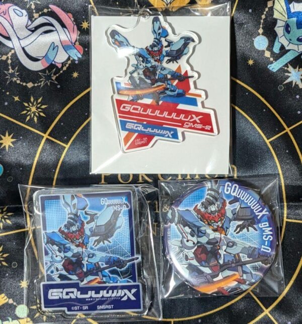 Gundam Zeke Ax Can Badge Acrylic Clip 3 Pieces F/S-M503 from japan Rare  Good co