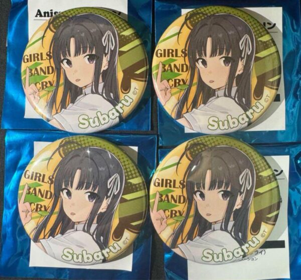 Anisugar Girls Band Cry Anwa Subaru Can Badge Set Of 4 F/S-M501 from japan Rare