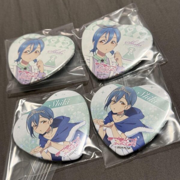 Wakana Shiki Love Live Heart-Shaped Can Badge Tea Salon Maid Fairy Tale Motif F/
