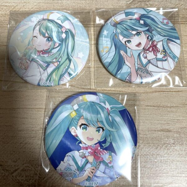 Hatsune Miku 3 Can Badges Magical Mirai 2024 F/S-M501 from japan Rare  Good cond