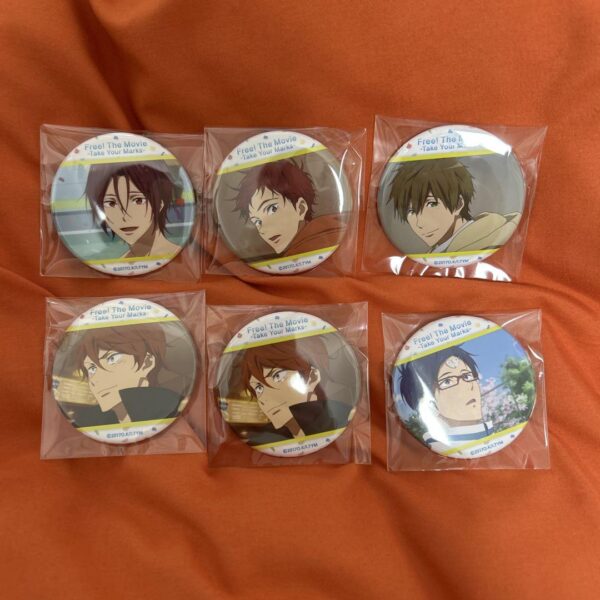 Special Edition Free -Take Your Marks- Best Scene Can Badge Matsuoka Rin F/S-M50
