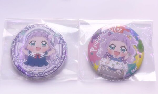 Hirogaru Sky Precure Princess L Can Badge F/S-M501 from japan Rare  Good conditi