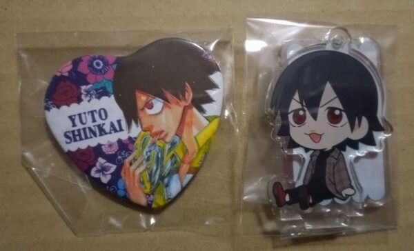 Yowamushi Pedal Yowa Can Badge Acsta Shinkai Yuto F/S-M501 from japan Rare  Good