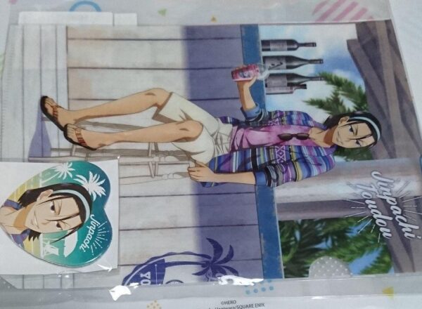 Yowamushi Pedal Beach House Lottery Prize E Heart Can Badge Clear File Set Todo