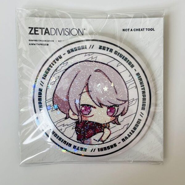 Personality 5 Zeta Division Sasori Can Badge F/S-M501 from japan Rare  Good cond