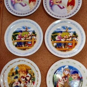 Flanders Dog 6 Picture Plates F/S-M501 from japan Rare  Good condition