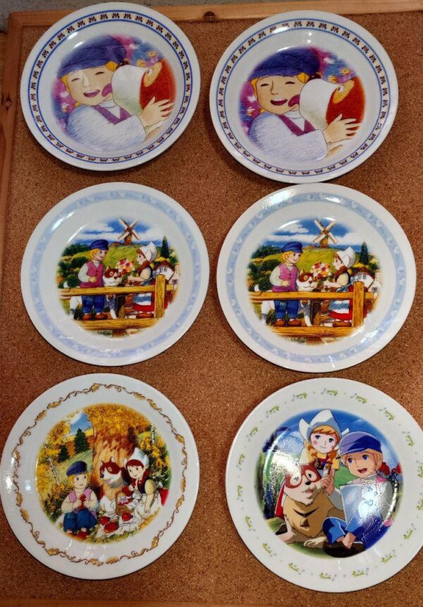 Flanders Dog 6 Picture Plates F/S-M501 from japan Rare  Good condition