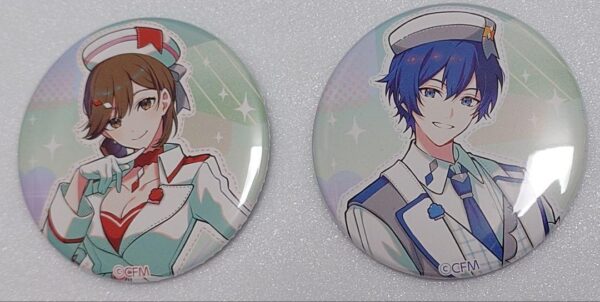 Magical Mirai 2024 Kaito Meiko Can Badge Set F/S-M501 from japan Rare  Good cond