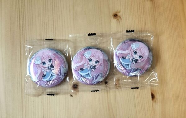 Gacha Yuki Miku Play 2025 Prize C Can Badge Megurine Luka 3-Piece Set F/S-M501 f