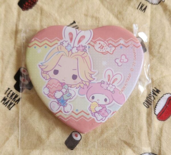 Tokyo Revengers Sanrio Easter Sano Manjiro Heart Can Badge F/S-M501 from japan R