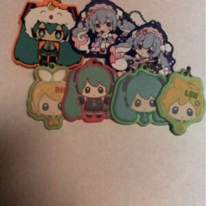Hatsune Miku Rubber Strap Mascot Keychain Set F/S-M501 from japan Rare  Good con