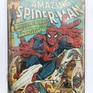 Spiderman American Comic Tin Signboard Iron Plate Metal F/S-M501 from japan Rare